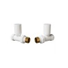 Chelsea White Round Head Straight Radiator Valves