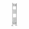 Fjord 1200 x 300mm Curved Chrome Heated Towel Rail