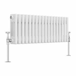 Bern 300 x 830mm White Triple Column Horizontal Traditional Radiator