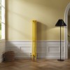 Bern 1500 x 200mm Zinc Yellow Four Column Vertical Traditional Radiator