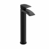 Flow Modern High Rise Basin Mixer Tap Matt Black