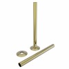 Polished Brass 180mm Radiator Pipes and Collars (Pair)