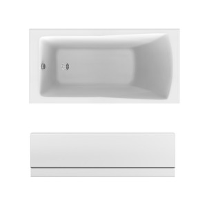 Sawley 1400 x 700mm Straight Bath Single Ended with Front Panel
