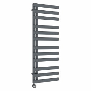 Kongsberg 1200 x 450mm Anthracite Thermostatic Touch Control Electric Towel Rail