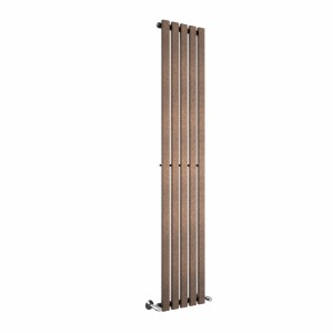 Lulea 1800 x 340mm Black Copper Single Vertical Flat Panel Designer Radiator