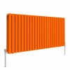 Norden 600 x 1417mm Bright Orange Double Oval Column Horizontal Designer Radiator