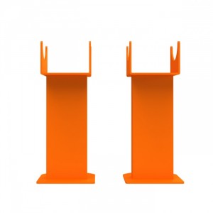 Karlstad Flat Panel Radiator Feet - Bright Orange