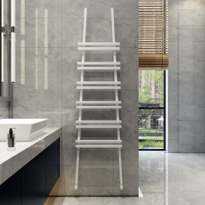 Carisa Jacobs W 2000 x 535mm White Designer Aluminium Towel Rail