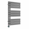 Kristiansund 824 x 500mm Gunmetal Thermostatic Touch Control Electric Heated Towel Rail