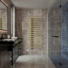 Kemi 1600 x 600mm Brushed Brass Thermostatic Touch Control Electric Heated Towel Rail