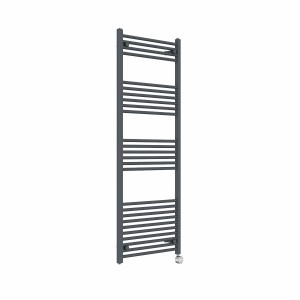 Bergen 1600 x 600mm Straight Anthracite Thermostatic Touch Control Electric Heated Towel Rail