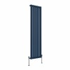 Karlstad 1600 x 410mm Sapphire Blue Single Vertical Flat Panel Designer Radiator