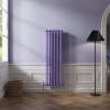 Bern 1500 x 470mm Elegant Purple Triple Column Vertical Traditional Radiator
