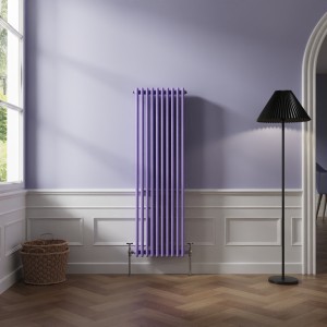 Bern 1500 x 470mm Elegant Purple Triple Column Vertical Traditional Radiator