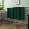 Bern 600 x 1190mm Moss Green Triple Horizontal Column Radiator