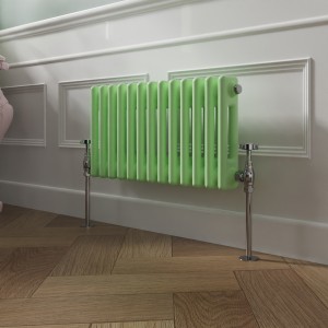 Bern 300 x 605mm Pastel Green Double Horizontal Column Radiator