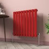 Karlstad 600 x 614mm Signal Red Single Flat Panel Horizontal Designer Radiator
