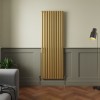 Norden 1800 x 591mm Metallic Gold Single Oval Column Vertical Designer Radiator