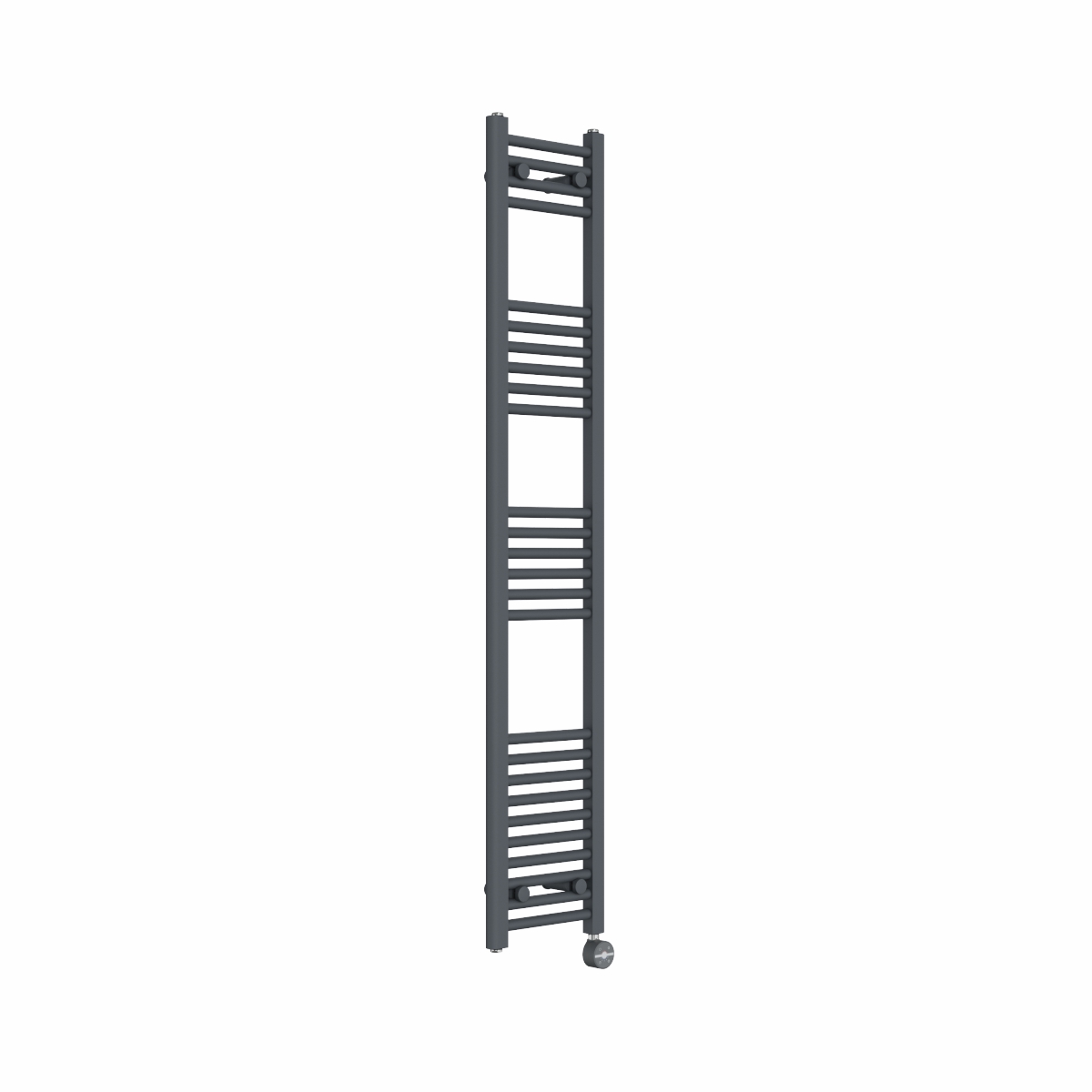 Bergen 1600 x 300mm Straight Anthracite Thermostatic Touch Control Electric Heated Towel Rail