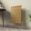 Karlstad 600 x 410mm Metallic Gold Single Flat Panel Horizontal Designer Radiator
