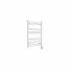 Bergen 800 x 600mm Straight White Thermostatic Touch Control Electric Heated Towel Rail
