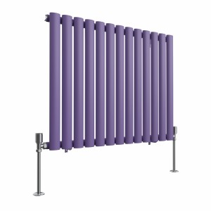 Norden 600 x 768mm Elegant Purple Single Horizontal Oval Column Designer Radiator