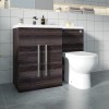 Calm Grey Left Hand Combination Vanity Unit with RAK-Tonique Toilet & Soft Close Seat & Concealed Cistern - 1100mm