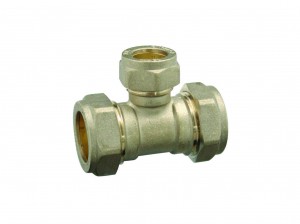 Compression Reducing Tee 22mm X 22mm X 15B