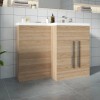 Calm Light Oak Right Hand Combination Vanity Unit Set (No Concealed Cistern, No Toilet)