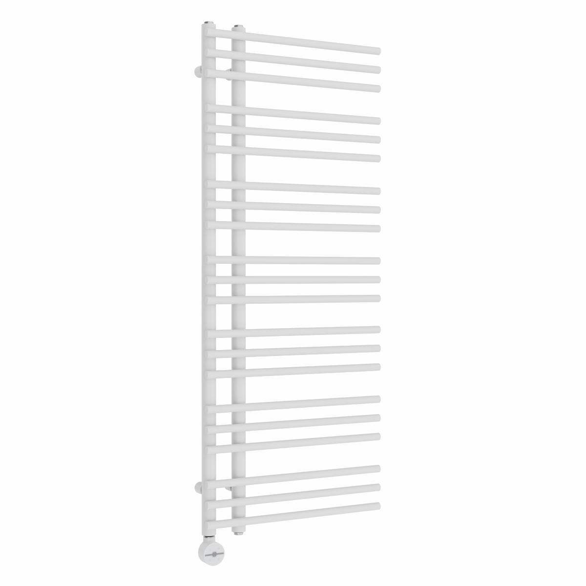 Solberg 1250 x 500mm White Electric Towel Rail with Touch Control Thermostat - 600W