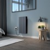 Bismo CRC 570 x 354mm Grey Flat Panel Ceramic Core Wifi Electric Radiator - 700W