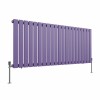 Karlstad 600 x 1430mm Elegant Purple Single Flat Panel Horizontal Designer Radiator