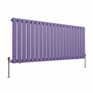 Karlstad 600 x 1430mm Elegant Purple Single Horizontal Flat Panel Designer Radiator