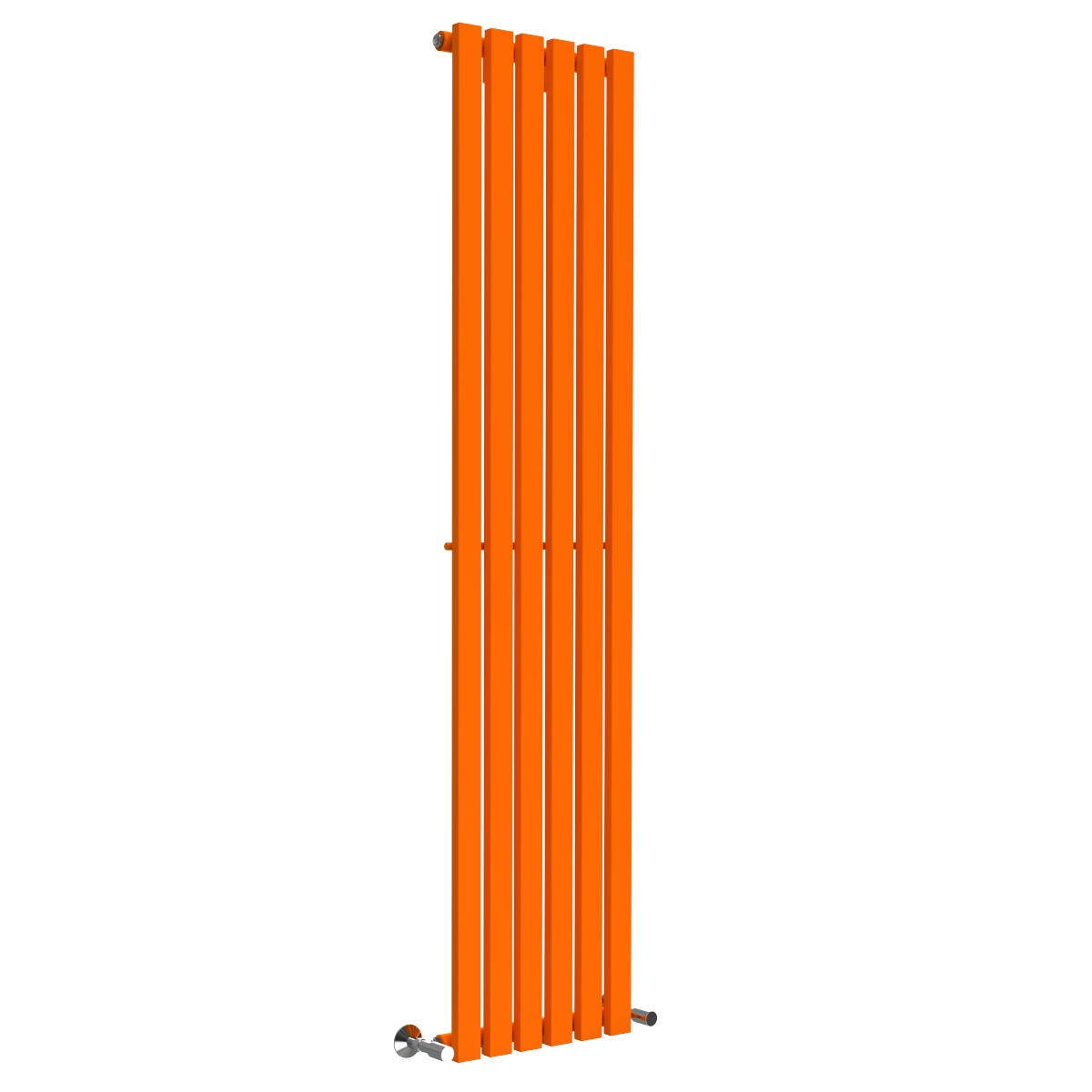 Lulea 1800 x 410mm Bright Orange Single Flat Panel Vertical Designer Radiator
