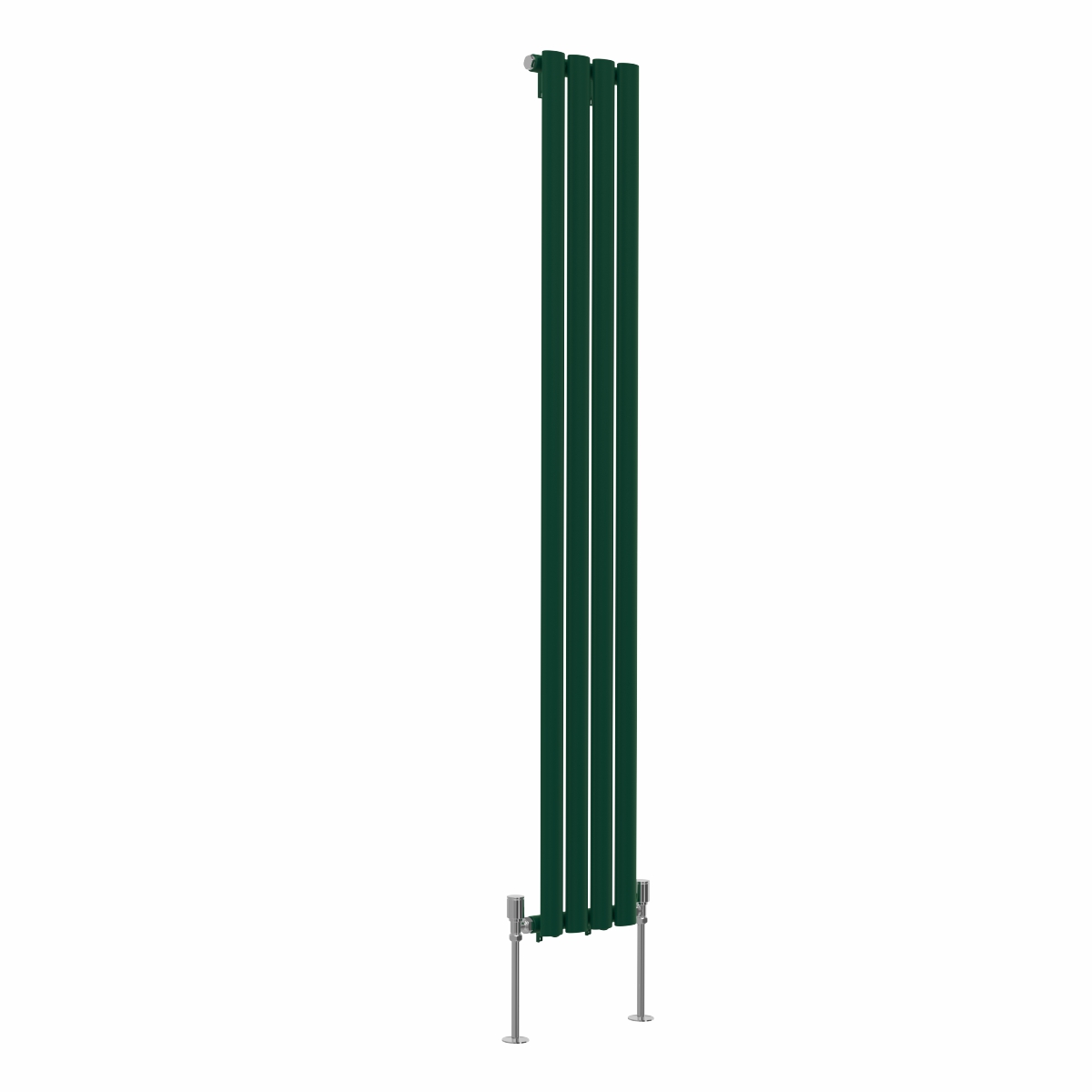 Norden 1600 x 237mm Moss Green Single Oval Column Vertical Designer Radiator