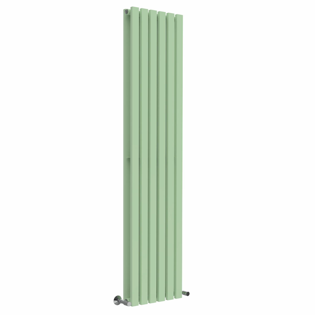 Lulea 1800 x 410mm Pastel Green Double Flat Panel Vertical Designer Radiator