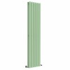 Lulea 1800 x 410mm Pastel Green Double Flat Panel Vertical Designer Radiator
