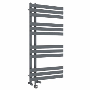 Koli 1200 x 600mm Dual Fuel Anthracite Thermostatic Touch Control Electric Heated Towel Rail