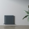 Carisa Plata 600 x 630mm Anthracite Designer Aluminium Radiator