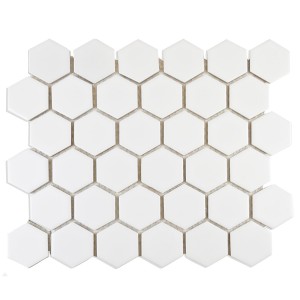 Pixel White Hexagon Matt 50x50 - 10sqm - 10 - Box Qty