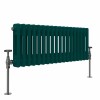 Bern 300 x 830mm Blue Green Double Horizontal Column Radiator