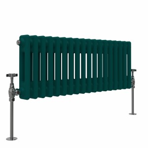 Bern 300 x 830mm Blue Green Double Horizontal Column Radiator