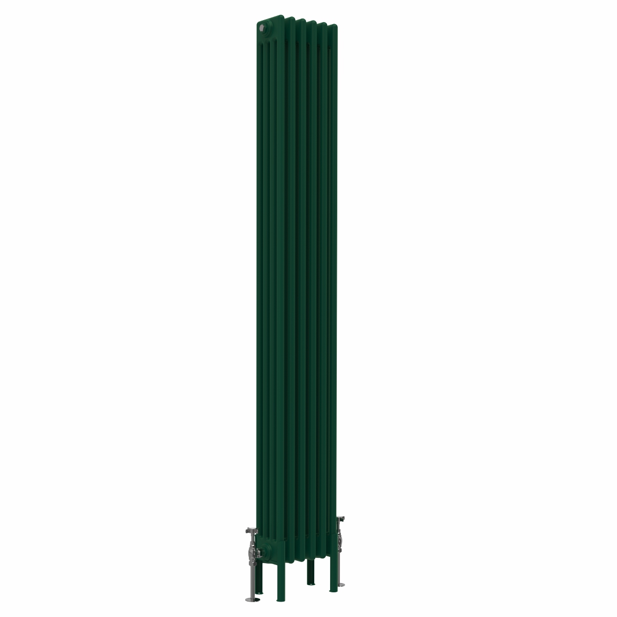 Bern 1800 x 290mm Traditional Moss Green Vertical Four Column Radiator