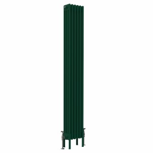 Bern 1800 x 290mm Traditional Moss Green Vertical Four Column Radiator