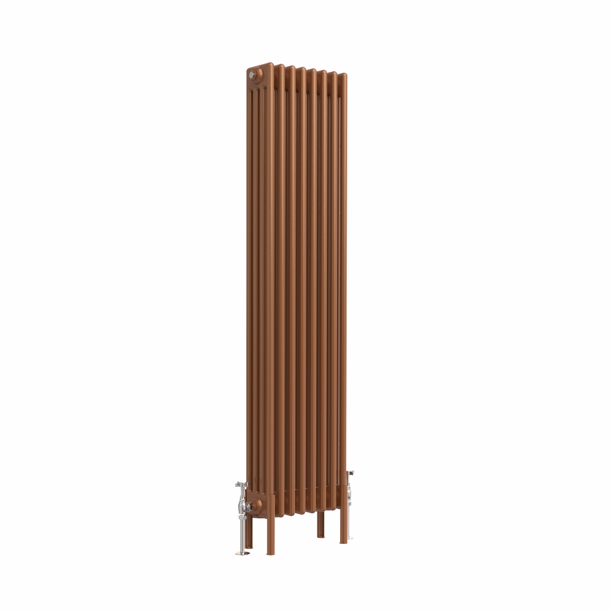 Bern 1500 x 380mm Traditional Metallic Bronze Vertical Four Column Radiator