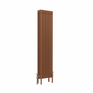 Bern 1500 x 380mm Traditional Metallic Bronze Vertical Four Column Radiator
