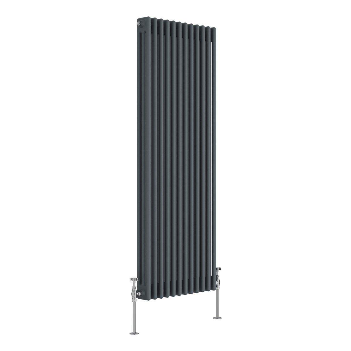 Bern 1500 x 560mm Anthracite Triple Column Vertical Traditional Radiator