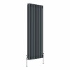 Bern 1500 x 560mm Anthracite Triple Vertical Column Radiator