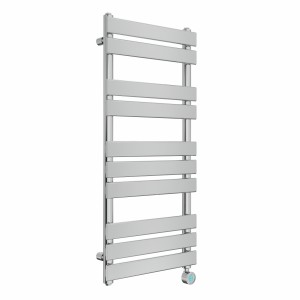 Juva 1000 x 450mm Chrome Flat Panel Thermostatic Touch Control Wifi Electric Heated Towel Rail