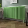 Bern 600 x 1460mm Traditional Pastel Green Horizontal Four Column Radiator